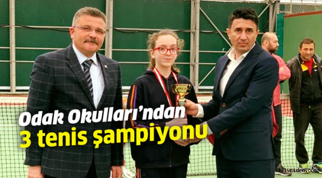 Odak Okulları'ndan 3 tenis şampiyonu