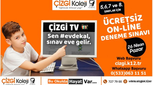 Çizgi Koleji öğrencilerine online sınav yapacak