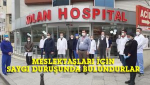 Meslektaşları için saygı duruşunda bulundurlar