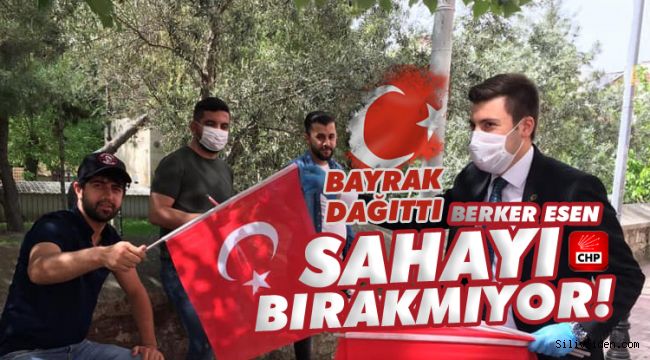 19 Mayıs öncesi esnafa bayrak dağıtıldı