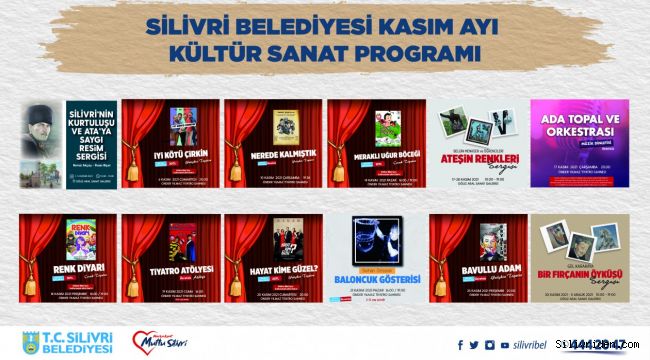 Silivri'de kültür sanatla dolu Kasım Ayı