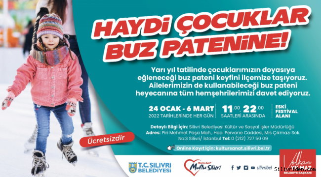 Buz pateni tatil boyunca ücretsiz olacak!