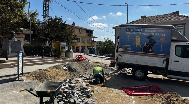 Silivri'de yol bakım çalışmaları sürüyor