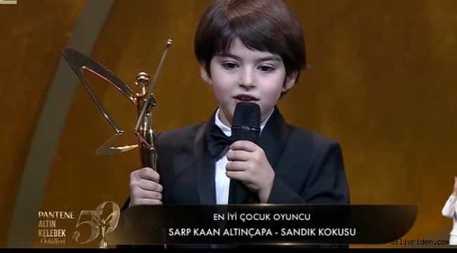 Silivrili oyuncu Sarp Kaan, En İyi Çocuk Oyuncu ödülü aldı