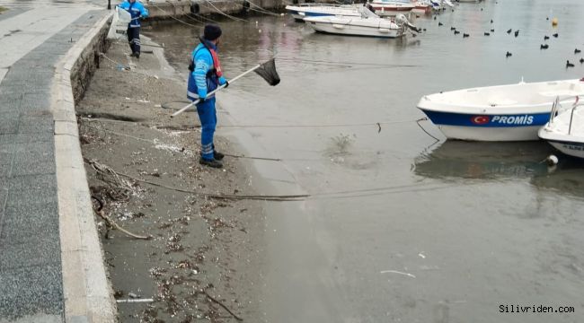 Denizde temizlik çalışması gerçekleştirildi