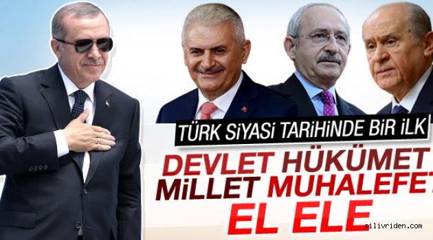 Liderler mitinginde milletle buluşuyor