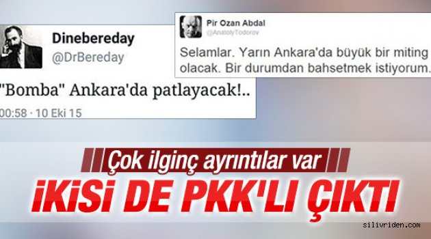 Patlamayı bilenler PKK'lı çıktı