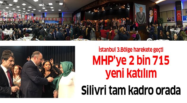 Silivri MHP'ye üye olanlara rozet takıldı