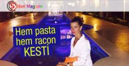 Hem pasta hem racon kesti!