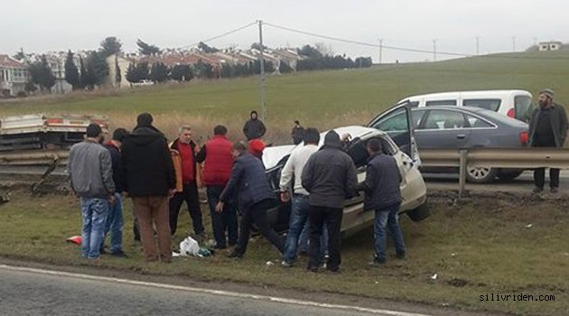 Takla atıp bariyerlere çarptı!